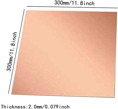 Nianxinn бакарен лист фолија бакарен лист виолетова бакарна плоча дебела 2. 0mm 6 различни големини бакарна плоча за, занаети, рачно изработени плочи од месинг плочи