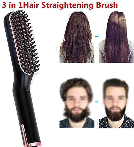 Yfqhdd за исправа за коса за ладење четка за изедначување керамичко греење чешел мажи брада исправи електрична четка чешла чешел чешел за зацрвстувањето на косата