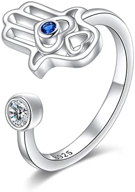 Тигар возач отворен прилагодлив прстен за жени 925 Стерлинг сребрен накит подарок за жени девојки