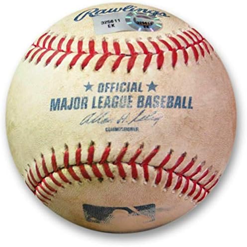 Играта Бен Ревер ја искористи бејзболот 6/27/13 - сингл надвор од Гринке Филиес EK325611 - МЛБ автограмирана игра користена бази