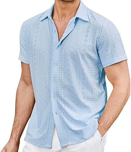 Bmisegm летни маички кошули за мажи машка плетена ткаенина sild џеб торба лапче долга кошула со долги ракави кратки