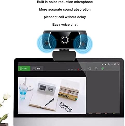 Веб камера Со Микрофон, Микрофон За Намалување На Бучавата 360 ° Ротација Веб Камери За Лаптоп За Пренос во Живо За Снимање Видео