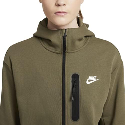 Nike Sportswearенски женски технолошки руно е суштински худи со целосна зип