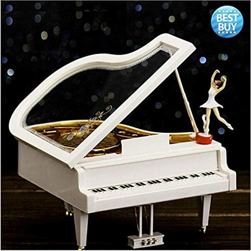 Ореота гроздобер музичка кутија мини пијано ротирачки роденденски подарок за подароци за девојка за девојка