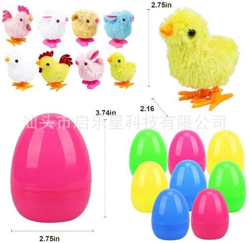 Велигденски синџир зајак ветер играчка за отворање изненадување јајце 8 парчиња пластична јајце кертриџ играчки часовник