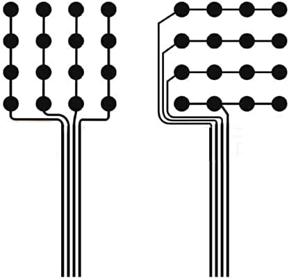 Sazkjere 8PCS 4x4 тастатура 16 клуч на мембрана на мембрана на матрицата 8pin тастатура за микроконтролер на Arduino