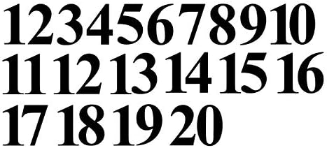 Пет starвездени графики црни броеви 1-20 налепници/винилни декорации Изберете од 1 „до 8“