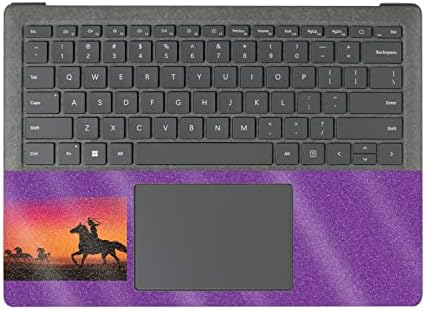 Сјајни сјајни сјајни сјајни кожа компатибилни со лаптопот на Microsoft Surface 5 13.5 ”Комплет за целосна обвивка - Cowgirl | Заштитна,