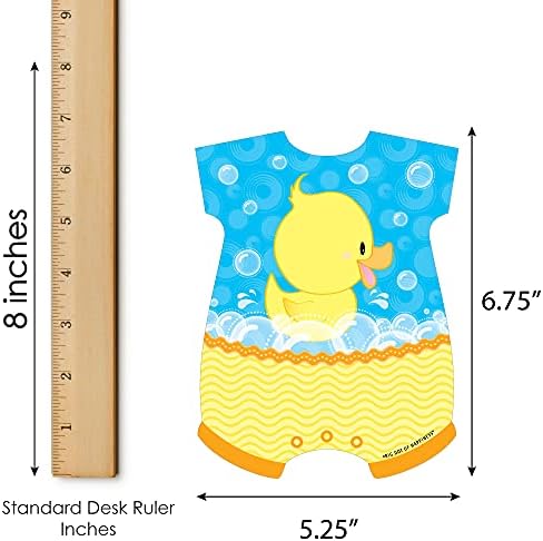 Голема точка на среќа патка патка - картички и маркери со бинго - игра со бинго игра во форма на бебе - сет од 18