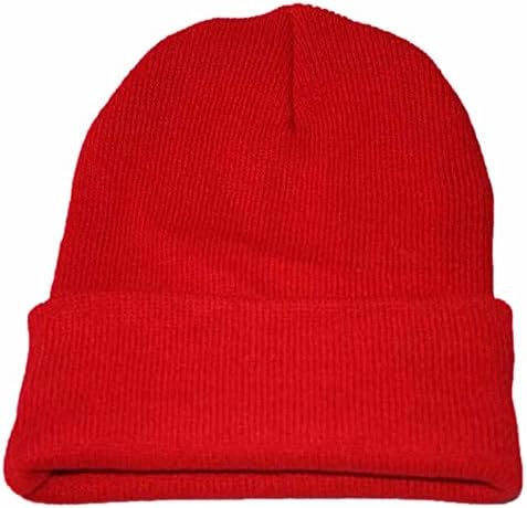 Хип хоп капа топла зимска цврста боја манжетирана капа мек слаби скијачки плетени капи череп капа Унисекс плетена капа, слабиот