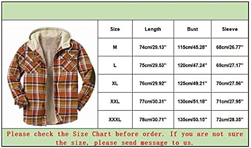 Lovor Mens плус големина Менс термички ватирани поставени фланели јакни зип до тешка категорија, топло кошули со аспиратори, поставени карирани палто