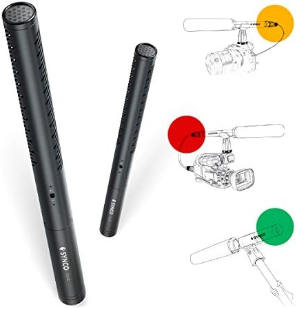 Микрофон со пушка од кондензатор Synco, MIC D1 Видео камера XLR Shotgun Microphone за DSLR камера камера, супер кардиоидна