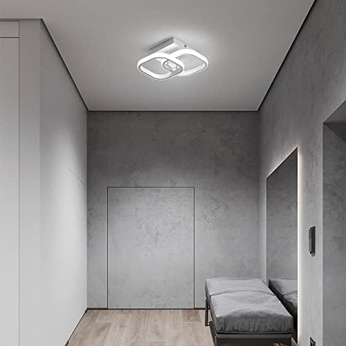 LED тавански светла Daxgd, модерни LED тавански светлосни тела за осветлување Бела акрилна таванска ламба за дневна соба, кујна, коридор, трпезарија