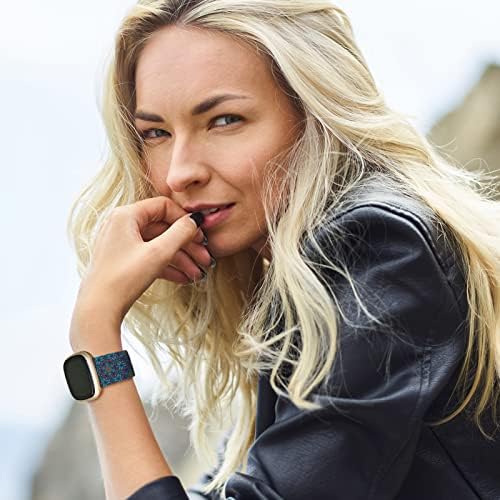 Vozehui опсези компатибилни со Fitbit Versa 4/ Fitbit Sense/ Versa 3/ Sense 2 Bands Women, Silicone замена на опсегот за Fitbit Sense/