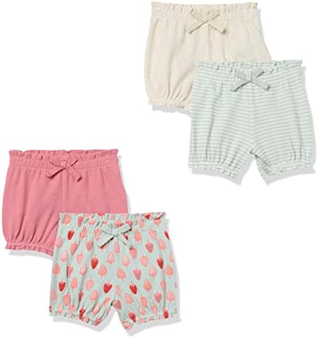 Essentials Baby Girls Bloomer Shorts, Multipacks