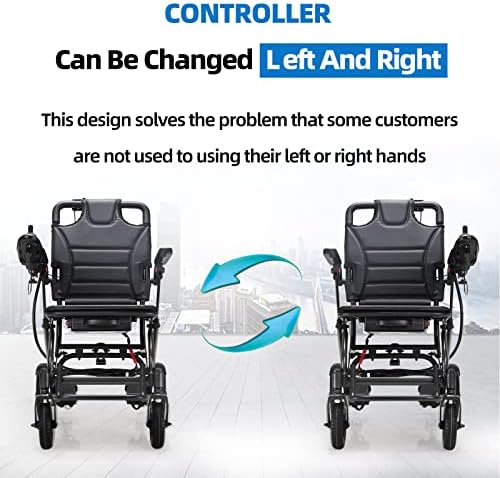 Електрични инвалидски колички за возрасни, моторизирани инвалидски колички, 13,8 кг кога без батерии, опремени со литиум батерии со висок капацитет