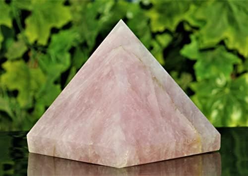Врвен Огромен Природен Полиран Розов Кварц Кристално Камен Пирамида Чакри Исцелување Големи Сурови Египетски Минерали Заздравување
