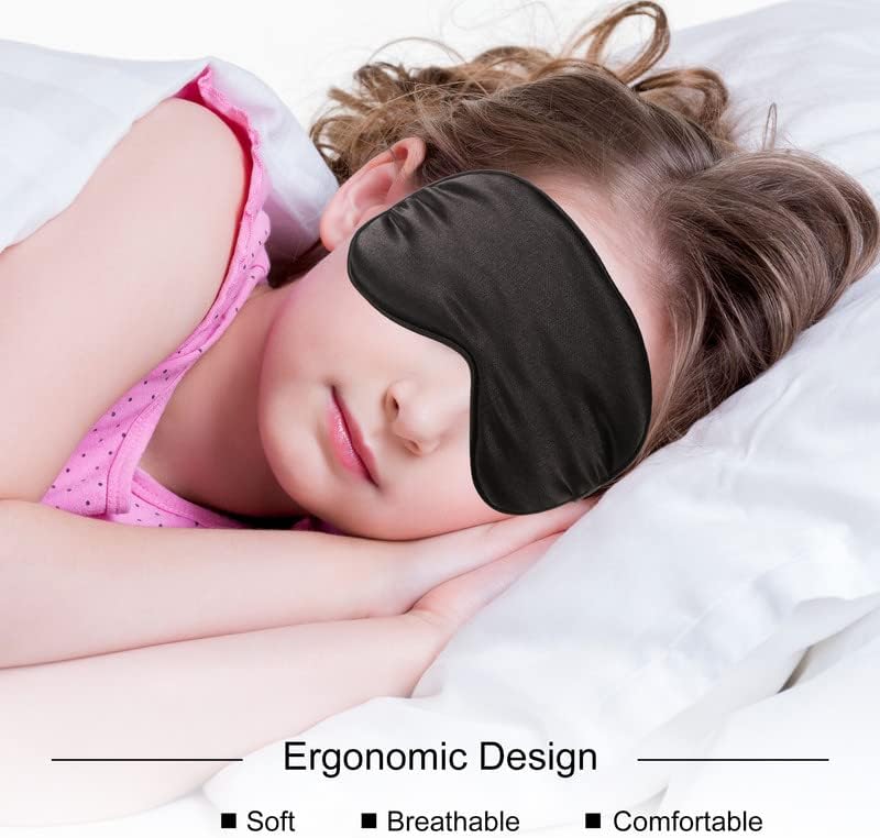 4 Свилена Маска За Спиење Мазна Мека Маска За Очи Маска За Очи Со Прилагодлив Ремен За Рамо Маска За Очи Засенчување На Спиењето Патување