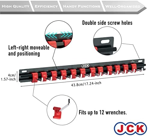 JCK професионален квалитет решетката На Клуч Организатор Црна Алуминиум &засилувач; црвена пластични клипови калапи интегрирани со челични