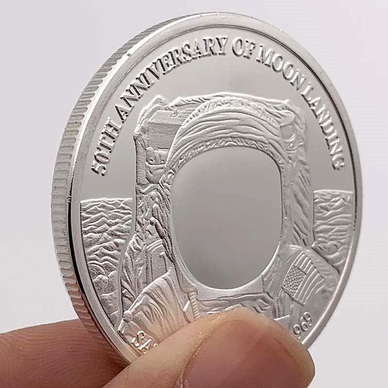 Американски Воздушната Месечината Стапало Сребрена Позлатени Комеморативен Медал Колекција Монета Занает Златник Монета Заб Самовила Монета