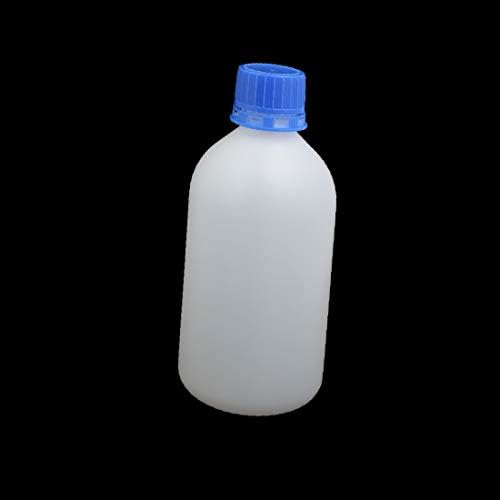 Х-DREE 500ml Пластична Завртка Капа Тесен Устата Круг Реагенс Складирање Шише Бело(500 ml Тапа де роска де пластико ботела estреча де реактиво