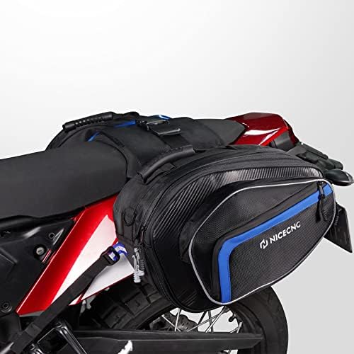 Мотоцикли со мотоцикли со моторцикли NICECNC, 50L странични туристички торбички торби со мотоцикли меки панери торби фрлаат над торби