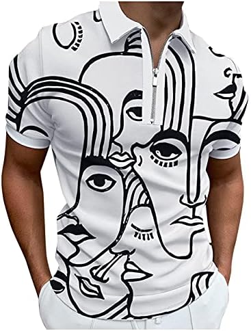 Машка цврста мрежа кратка ракав голф кошула Класична фитло маица со патент крпеница голф поло, тенок врвови блуза бела оксфорд