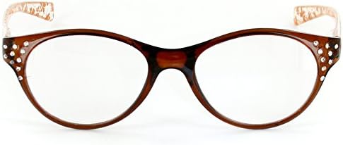 Кристална Чипка Очила За Читање Катеј Со Разнобојни Деми Рамки За Жени