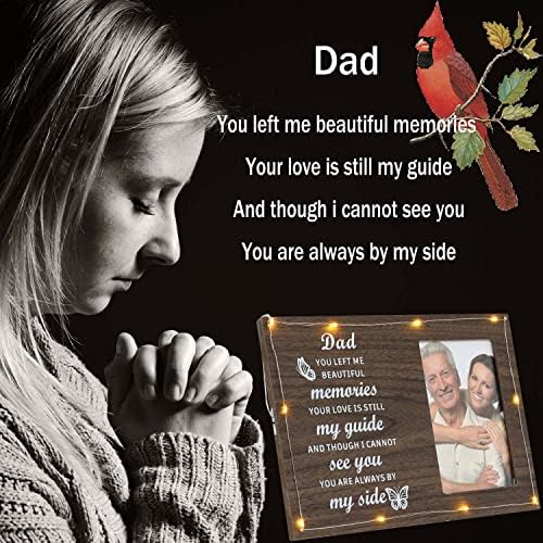 Подарок за сочувство за губење на тато, спомен -рамки со сочувство/подароци за бегство за губење на татко, во memoryубовна меморија