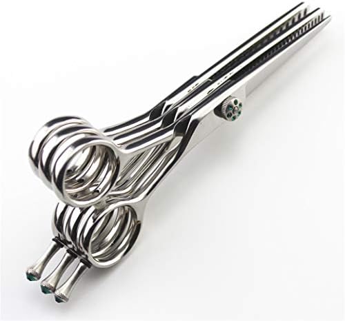 XJPB Професионални ножици за сечење на коса сечење ножици и ножици за слабеење Трикратни уникатни ножици 6.0inch за бербер/салон/дом/возрасни
