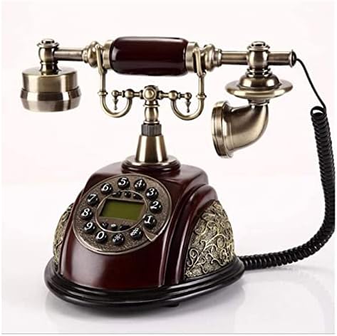 Фиксен Телефон Гроздобер Ретро Антички Телефон Жичен Кабел Фиксен Телефон За Канцеларија Биро Украс