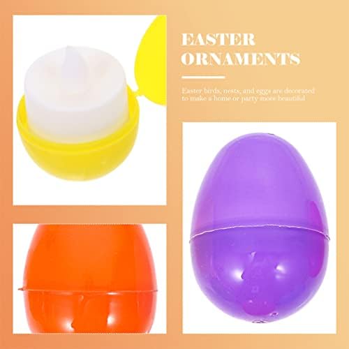 Нубести свадба декор 24 парчиња Велигденски играчки со јајца пластично отворено јајце празно кутија за пакување за подароци Пополнување