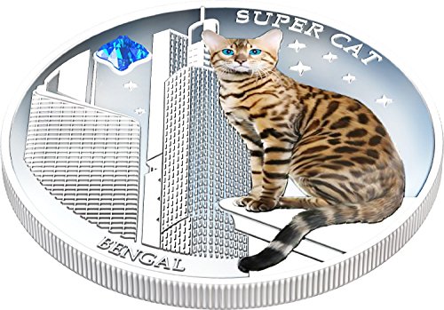 2013 Фиџи - Кучиња и мачки - Објавување 2 - Супер мачка - Бенгал - 1oz - Сребрена монета 2 $ Нециркулирани