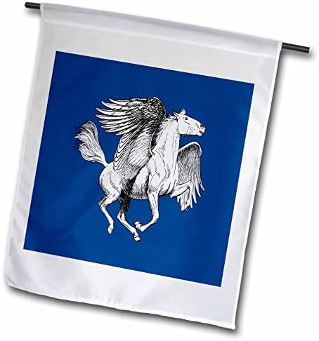3дроза Пегаз Крилести Бел Коњ Линија Цртање Гроздобер Стил-Знамиња