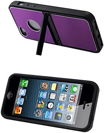 Реико Металик Заштитник Покритие за iPhone 5 со 2-Насочен Kickstand-Мало Пакување-Виолетова
