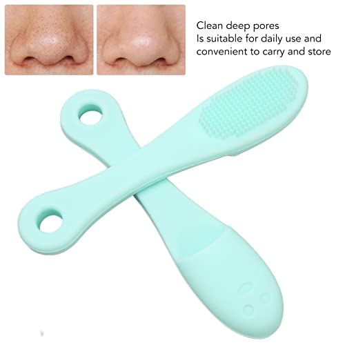 Супер мек силиконски чистач за лице, 2 парчиња силиконски прсти за чистење на носот, преносна флексибилна четка за чистење на пори за чувствителна деликатна сува ко
