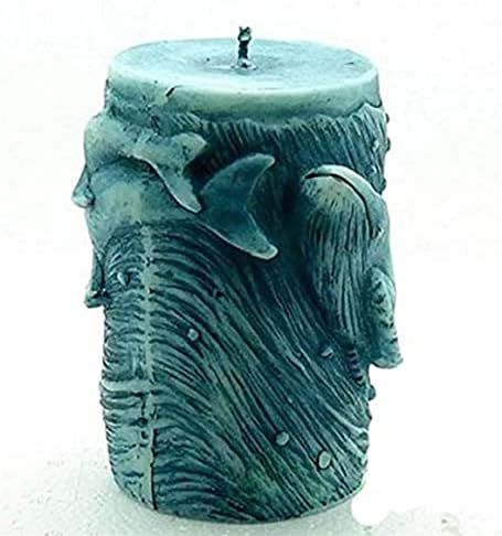 Големиот дел 3Д делфин силиконски свеќа калапи делфин сапун калап арома камен гипс калапи смола занаетчиска мувла