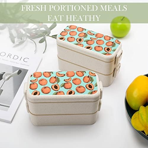 Канцити со двојно стабилно бенто кутија за ручек за еднократно ручек со прибор сет за јадење работа пикник