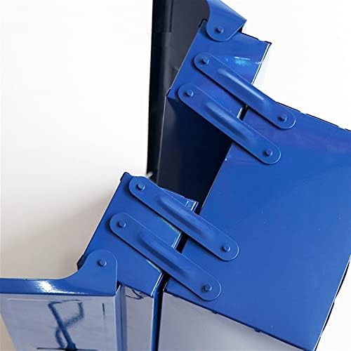 Комплет за алатки Xiaoheshop носачки кутија за алатки мали кутии за складирање на метални кутии со 3-слојни ленти за преклопување преносен