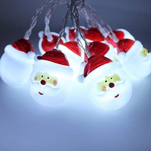 Lainin Santa Fairy String Lights 96 LED осветлена 2,55 инчи топка 8 режими Божиќна декорација 16 LED диоди симпатична за X-Mas