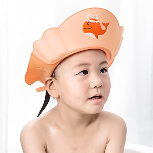 Oautosjy Симпатична кит туширање капа за капење деца капаче за миење коса водоотпорен шампон капа за бебиња туш капа за мали деца момчиња момчиња
