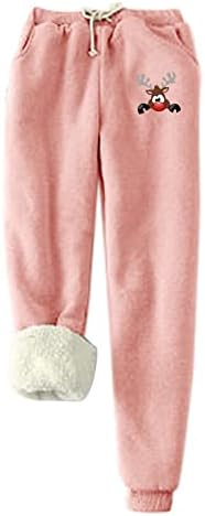 Зимски џогери за жени Божиќ, тинејџерска девојка Шерпа наредени џемпери за џемпери панталони ирваси дневни панталони активна облека