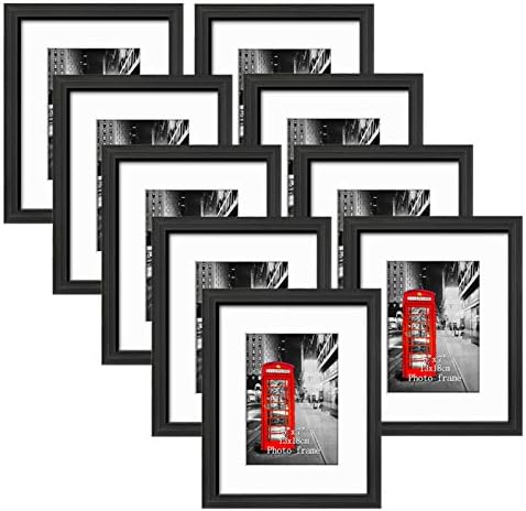8x10 црна рамка за слики од 9 и 5x7 црна висина колаж рамки за слики сет од 2