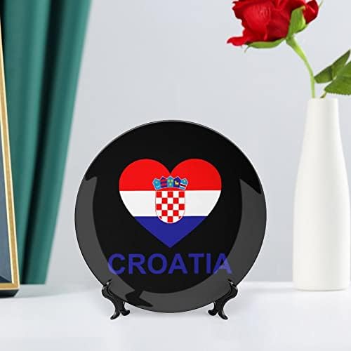 Љубов Хрватска Декоративна Плоча Со Штанд Прилагодена Коска Кина Домашна Чинија За Домашна Дневна Соба Кујна