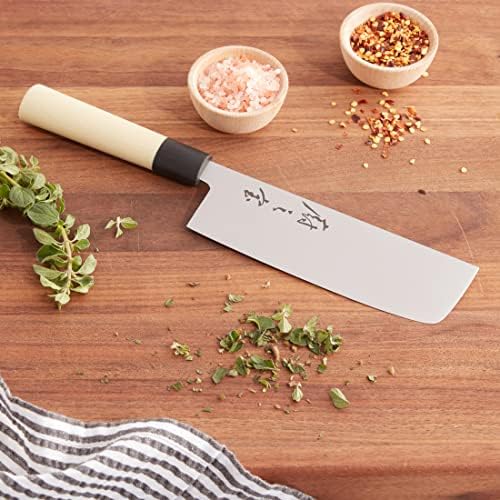Мерсер кулинарска азиска колекција Накири зеленчук нож со рачка на НСФ