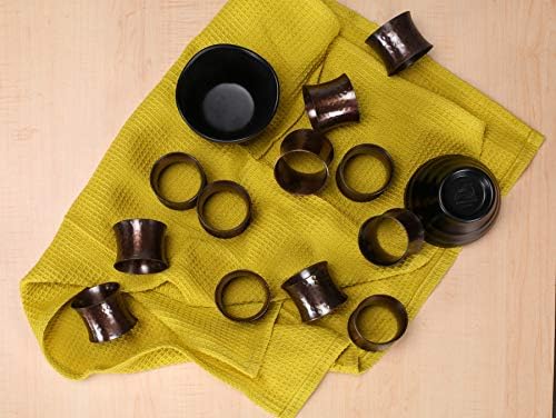 Метални салфетки прстени со брадавици - сет од 12 за забави за вечера, приеми за свадби, семејни собири или секојдневна употреба - Поставете