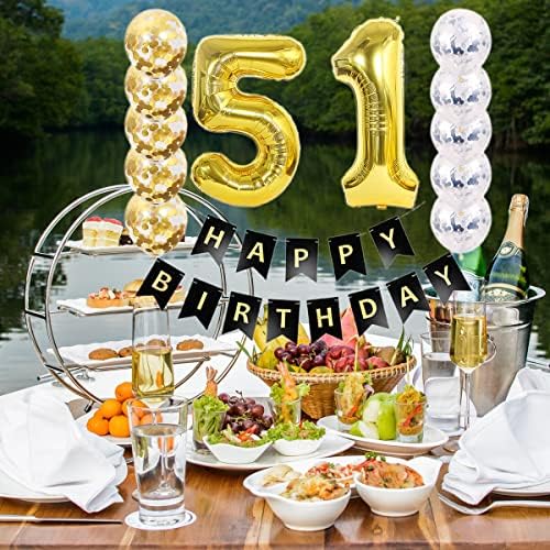 90 -ти роденденска декорација Среќен роденден Црн банер балон 90 годишна забава за резерви на балони со злато 40 ” + Силве злато латекс шарена