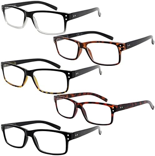 Eyekepper Заштедете 10% на пакети 5 пакувања Пролетни шарки за читање очила за мажи и 5 класични читатели на пакет +1,75