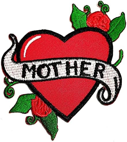 Кленплус 3 парчиња. Денот на мајката Шие Железо На Везени Закрпи Цртан Филм Црвено Срце Љубов Мајка Налепница Занает Проекти Додаток Шиење