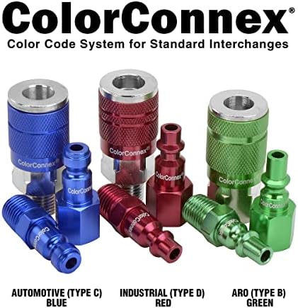 Приклучок за ColorConnex, Aro Тип Б, 1/4 MNPT, Зелена-A71440B-8PK